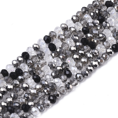 Electroplate Glass Beads Strands X-EGLA-S192-001A-A01-1