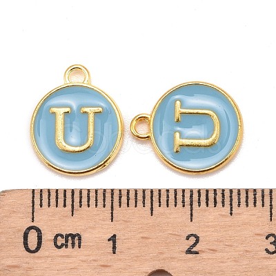 Golden Plated Alloy Enamel Charms X-ENAM-S118-04U-1