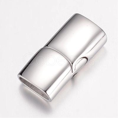 Tarnish Resistant 304 Stainless Steel Magnetic Clasps with Glue-in Ends STAS-G071-38P-1