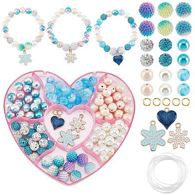 SUNNYCLUE DIY Snowflake Bracelet Making Kits DIY-SC0018-82-1