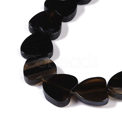 Natural Black Agate Beads Strands G-NH0011-G04-01-1