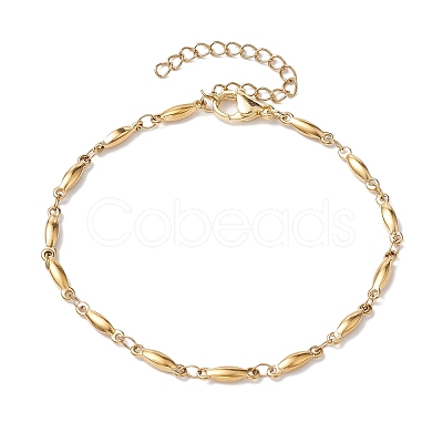 304 Stainless Steel Bar Link Chain Bracelets for Women BJEW-JB10589-01-1