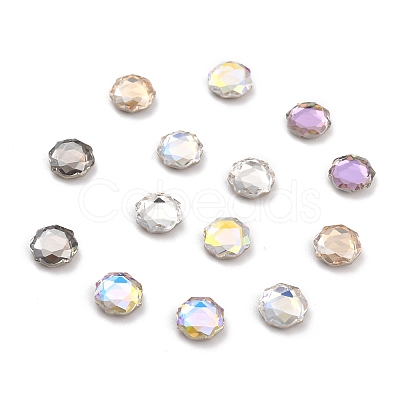 K9 Faceted Glass Rhinestone Cabochons GLAA-H106-F01-M-1