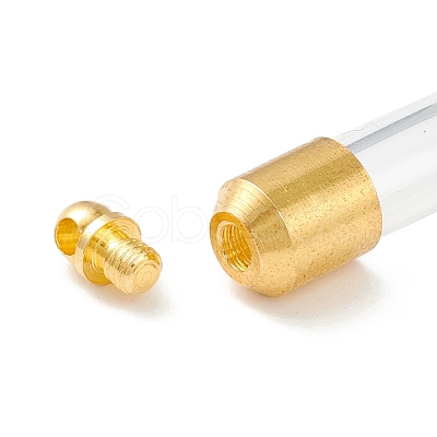 Transparent Glass Vial Pendant Normal Link Connectors GLAA-D004-01G-02-1