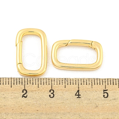 Brass Spring Gate Rings KK-K382-04G-1