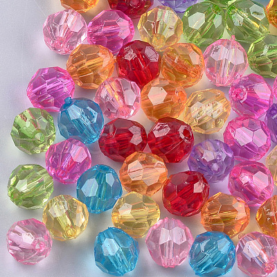 Transparent Acrylic Beads TACR-T004-06-1