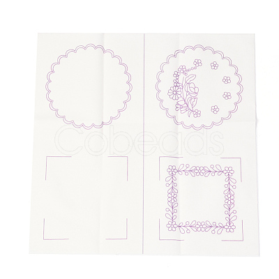 DIY Embroidery Cup Mat Sets DIY-I049-01B-1