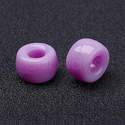 Opaque Acrylic European Beads PL338-71-1