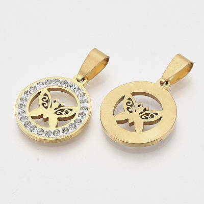 201 Stainless Steel Pendants STAS-N089-92G-1