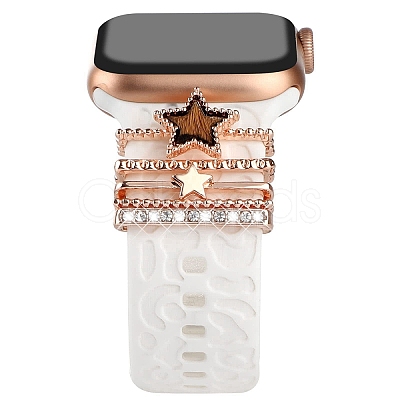 Alloy Rhinestones Watch Band Charms Set PW-WG23941-04-1