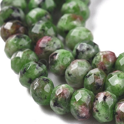 Dyed Natural Malaysia Jade Rondelle Beads Strands G-E316-2x4mm-43-1