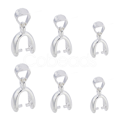 DICOSMETIC 6Pcs 3 Size 925 Sterling Silver Pendants STER-DC0001-14-1