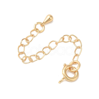 Rack Plating Brass Ends with Chain and Clasps KK-F873-01LG-02-1