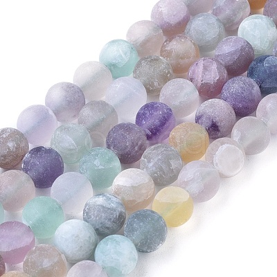 Natural Fluorite Beads Strands G-K292-01-1