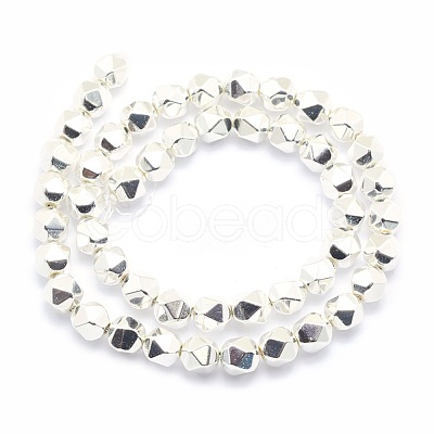 Electroplate Non-magnetic Synthetic Hematite Beads Strands G-L485-07B-S-1