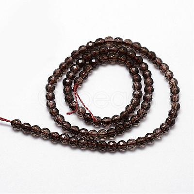 Natural Smoky Quartz Beads Strands G-D840-09-4mm-1