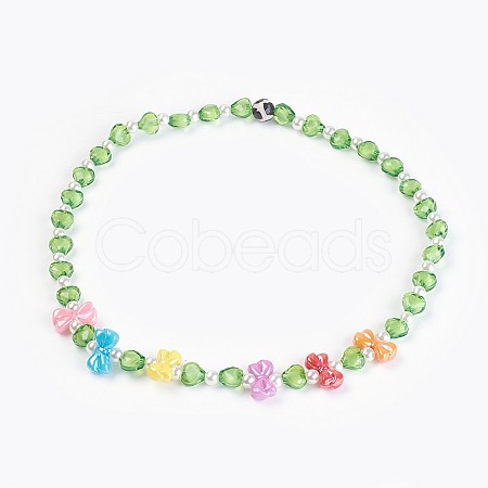 Acrylic Beads Kids Necklaces NJEW-JN02235-05-1