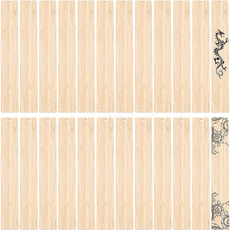BENECREAT 24Pcs Blank Bamboo Bookmark FIND-BC0003-45B-1