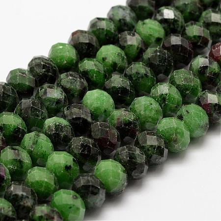 Natural Ruby in Zoisite Beads Strands G-G682-03-5x8mm-1