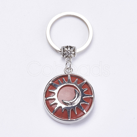 Natural 
Red Jasper Keychain KEYC-G043-B09-1