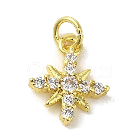 Brass Micro Pave Cubic Zirconia Charms KK-M283-16A-01-1