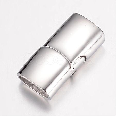 304 Stainless Steel Magnetic Clasps with Glue-in Ends STAS-G071-38P-1