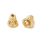 Rack Plating Brass Beads, Cadmium Free & Lead Free, Cone, Real 18K Gold Plated, 6.4x5.6mm, Hole: 1.4/2.1mm