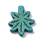 Synthetic Turquoise Pendants, Leaf Charms, Dyed, Turquoise, 30x24x4mm, Hole: 1.4mm