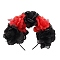 Halloween Theme Cloth Hair Bands, Rose, Red, 150x120mm