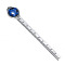 Alloy Ruler Bookmark, Sodalite Cabochon Bookmark, 120x20mm