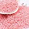 Opaque Colours Glass Seed Beads, Peanut, Flamingo, 2x4x2mm, Hole: 0.8mm, about 45000pcs/pound