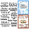 Custom PVC Plastic Clear Stamps, for DIY Scrapbooking, Photo Album Decorative, Cards Making, Word, 160x110x3mm