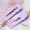 Macaron Color Alloy Alligator Hair Clips, Hollowed Hair Accessories for Girls Women, Rectangle, Lilac, 60x23mm