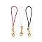 Nylon Mobile Straps, with Zinc Alloy Lobster Claw Clasps, Mixed Color, 6.5cm, about 3Pcs/Set