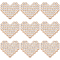 Gorgecraft 12Pcs Alloy Crystal Rhinestone Shank Buttons, Pixel Heart, Light Gold, 20.5x23x7mm, Hole: 2mm