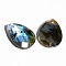 Natural Labradorite Pendants, Faceted Teardrop Charms, 18x13x6mm