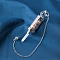 Natural Mixed Stone Chips Wishing Bottle Dowsing Pendulum Big Pendants, with Platinum Plated Meatl Findings, 270mm