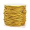 Polyester & Rubber Elastic Cord, Round, Gold, 1mm, about 21.87 Yards(20m)/Roll