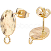 Brass Stud Earring Findings KK-BC0006-63G-1