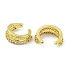 Brass Micro Pave Cubic Zirconia Cuff Earrings EJEW-C104-015G-2