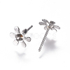 304 Stainless Steel Ear Stud Components STAS-F222-045-2