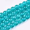 Crackle Glass Beads Strands CCG-Q001-10mm-06-1