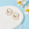 Natural Pearl Beaded Ring Shape Hoop Earring EJEW-JE04696-2