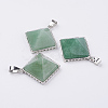 Natural Green Aventurine Pendants G-E442-02P-1