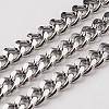 304 Stainless Steel Cuban Link Chains CHS-K001-19P-1
