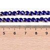 Electroplate Glass Beads Strands EGLA-Q128-02A-FP01-4