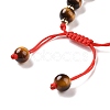 Natural Tiger Eye Braided Bead Bracelets for Women Men BJEW-JB08930-03-6