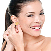 BENECREAT 24Pcs 4 Style Brass Stud Earring Findings KK-BC0008-78-6