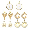 10Pcs 5 Style Brass Pendants KK-SZ0005-20-1