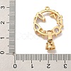 Brass Micro Pave Cubic Zirconia Fold Over Clasps KK-U037-30G-01-3